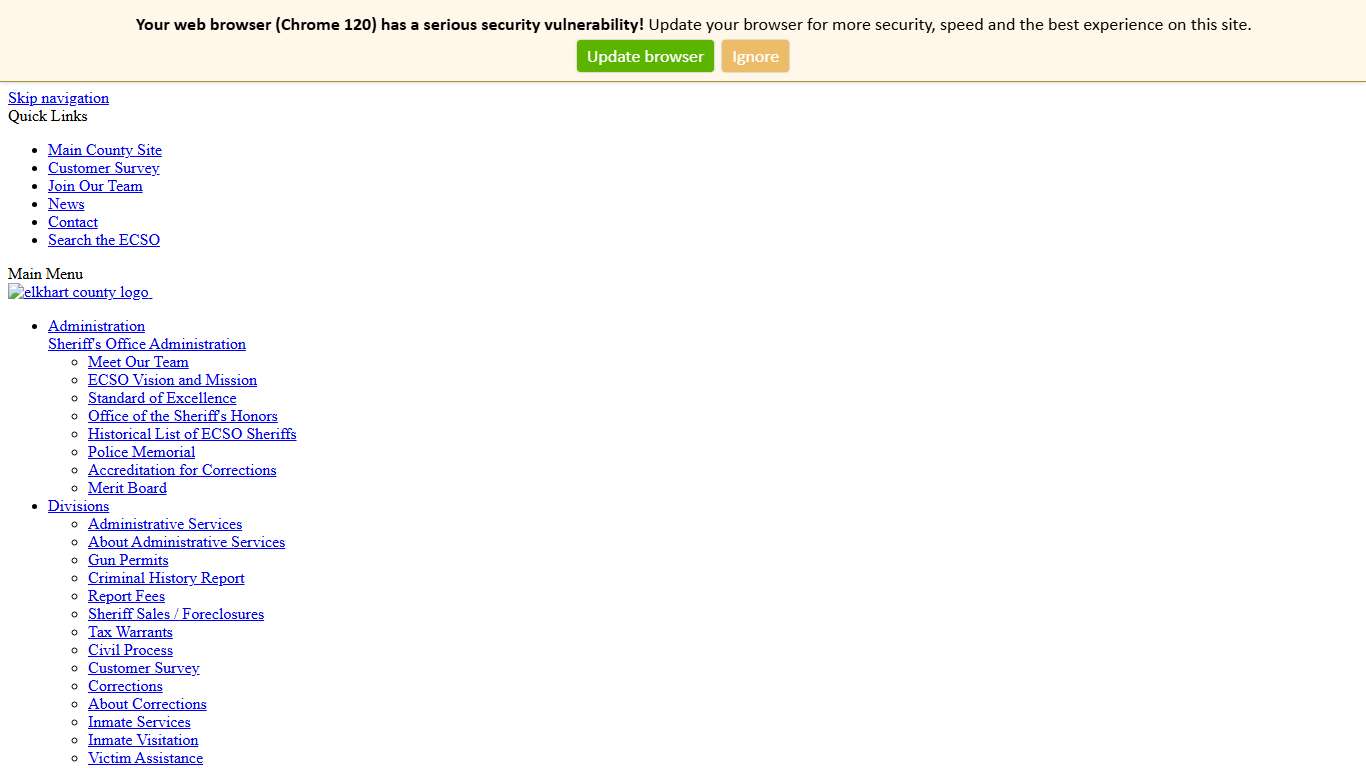 Elkhart County Sheriff Home - Elkhart County Sheriff's Office