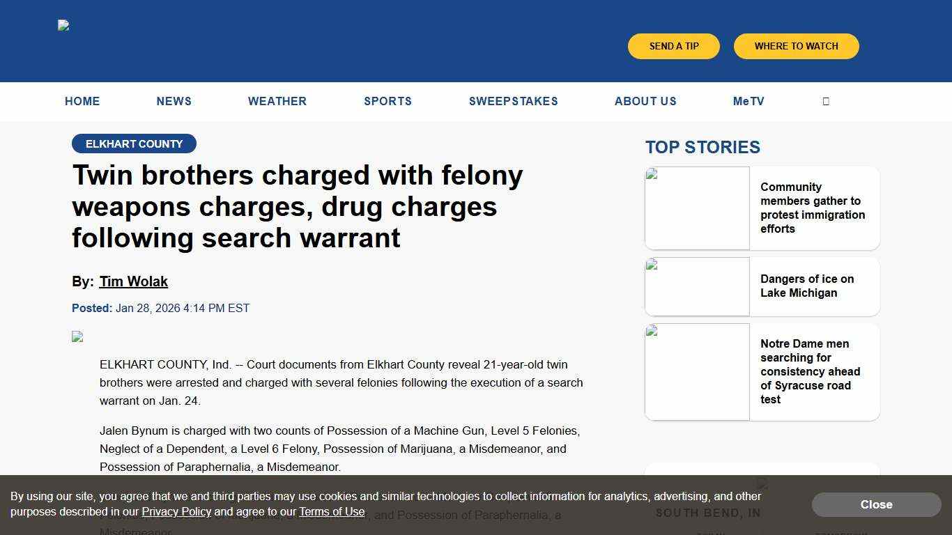 Twin brothers charged with felony weapons charges, drug charges following search warrant